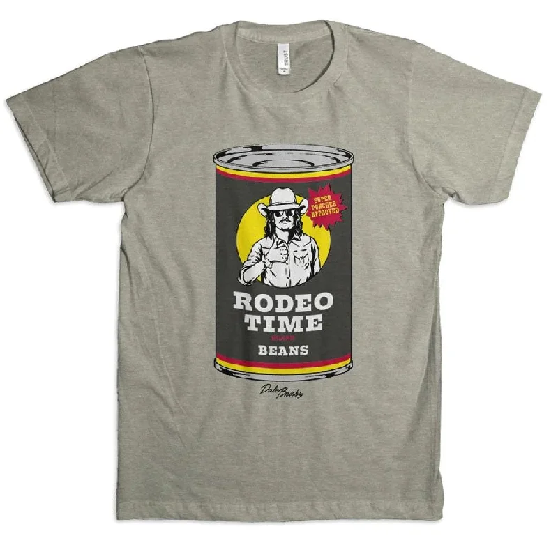 Boat Neck T-Shirts'Dale Brisby' Rodeo Time Beans Tee - Grey