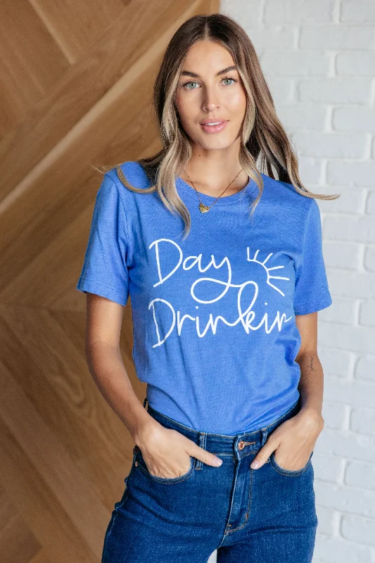 Blended Fabric T-ShirtsDay Drinkin' Graphic Tee