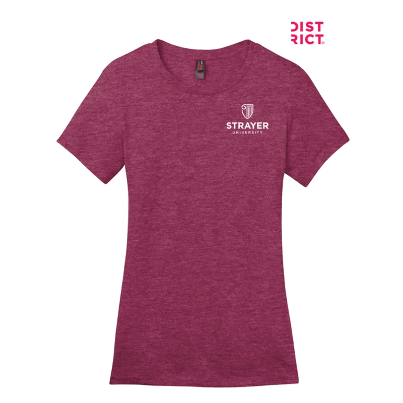 Oversized T-ShirtsNEW STRAYER District ® Women’s Perfect Weight ® Tee-Heathered Loganberry