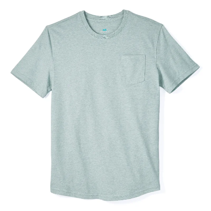 Painted T-ShirtsEveryday Tee with Pocket in Heather Gray Green