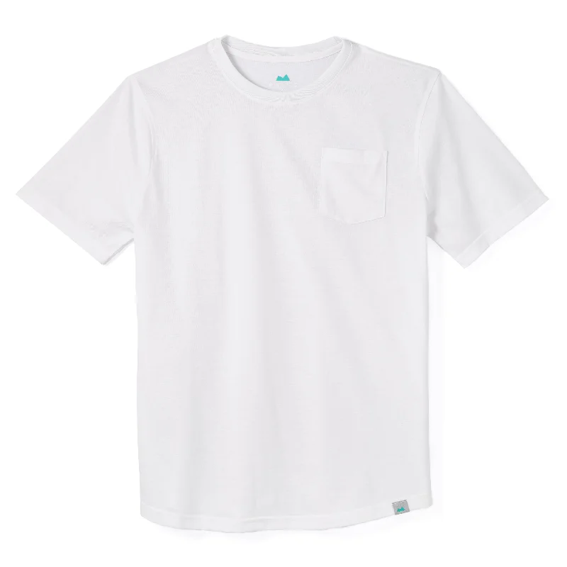 V-Neck T-ShirtsEveryday Tee with Pocket in White