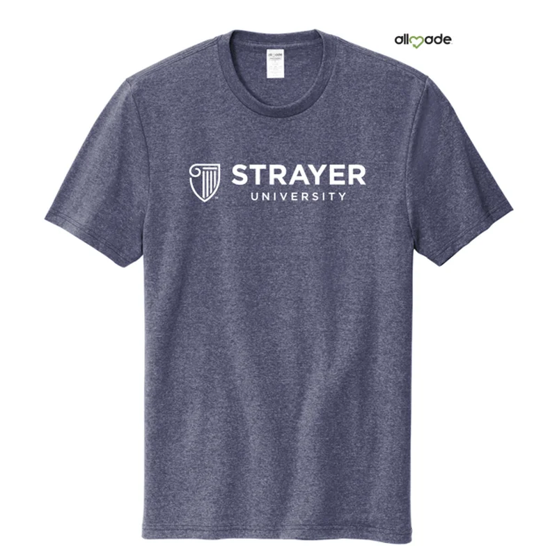 Retro T-ShirtsNEW STRAYER Allmade® Unisex Recycled Blend Tee Salvaged Navy Heather