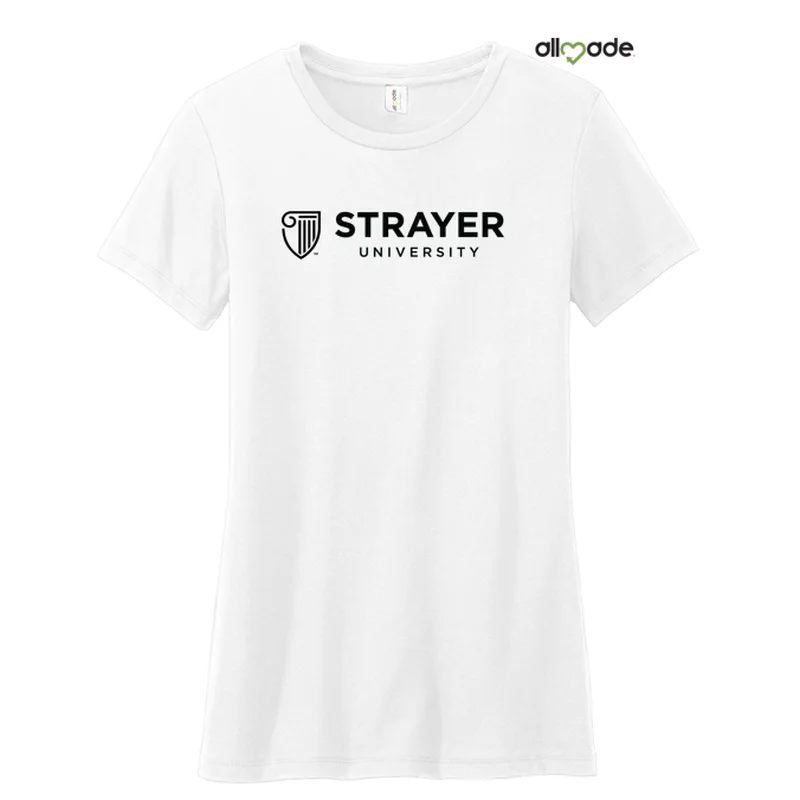 Sports Team T-ShirtsNEW STRAYER Allmade® Women’s Tri-Blend Tee - Bright White