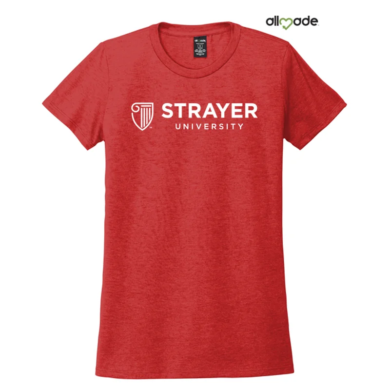 Limited Edition T-ShirtsNEW STRAYER Allmade® Women’s Tri-Blend Tee - Rise Up Red