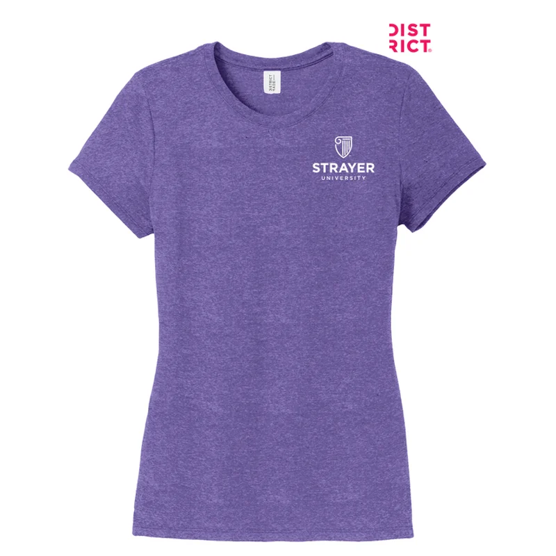 Ruffled T-ShirtsNEW STRAYER District ® Women’s Perfect Tri ® Tee-Purple Frost