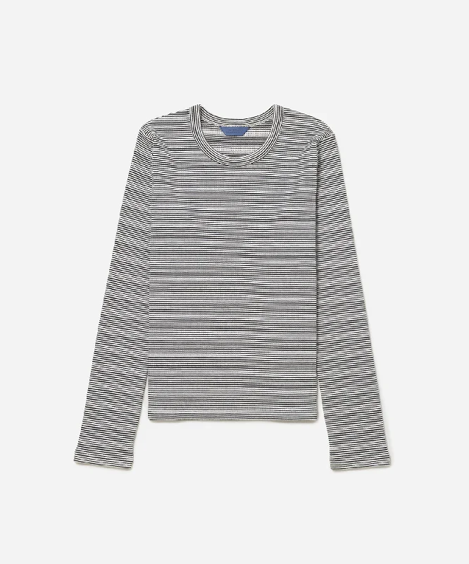 Cycling T-ShirtsStriped Waffle LS Tee