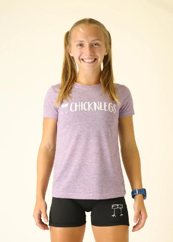 Printed T-ShirtsWomen's Heather Purple Logo Tee