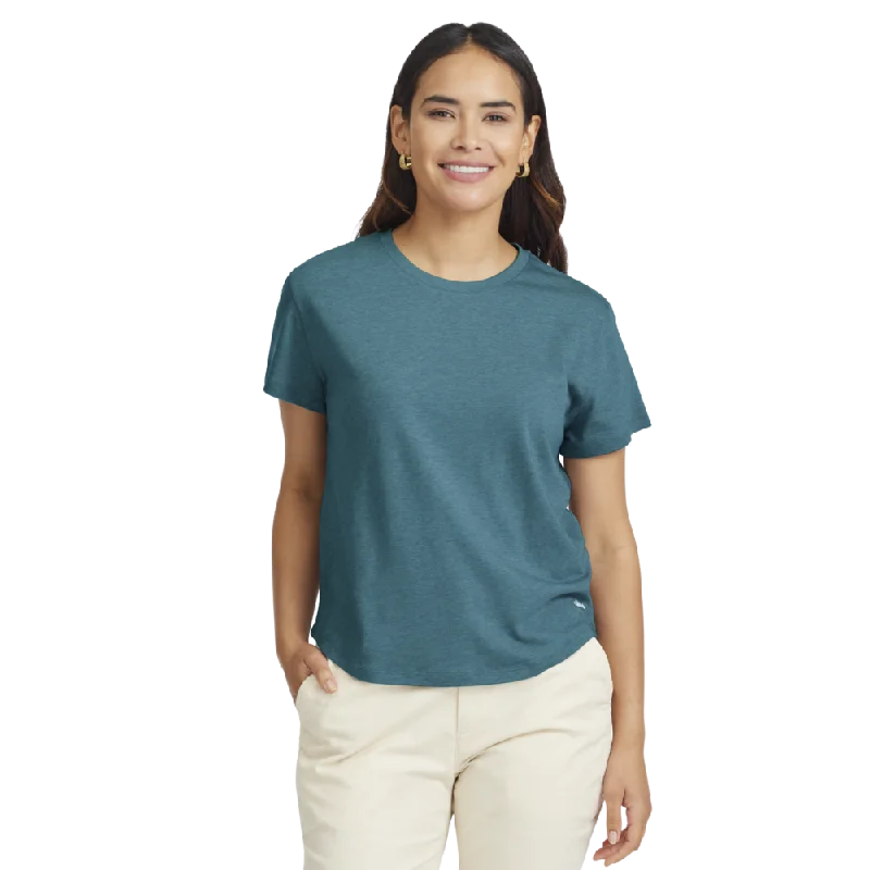 French Terry T-ShirtsWomen's Soft Merino Tee - Chasm Teal