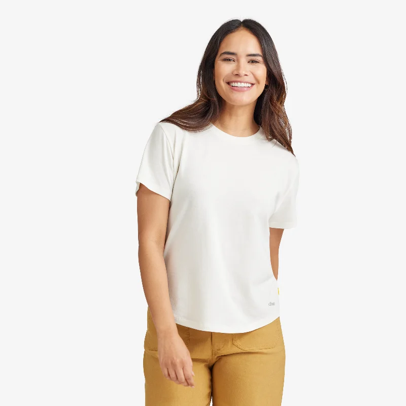 Fleece T-ShirtsWomen's Soft Merino Tee - Natural White